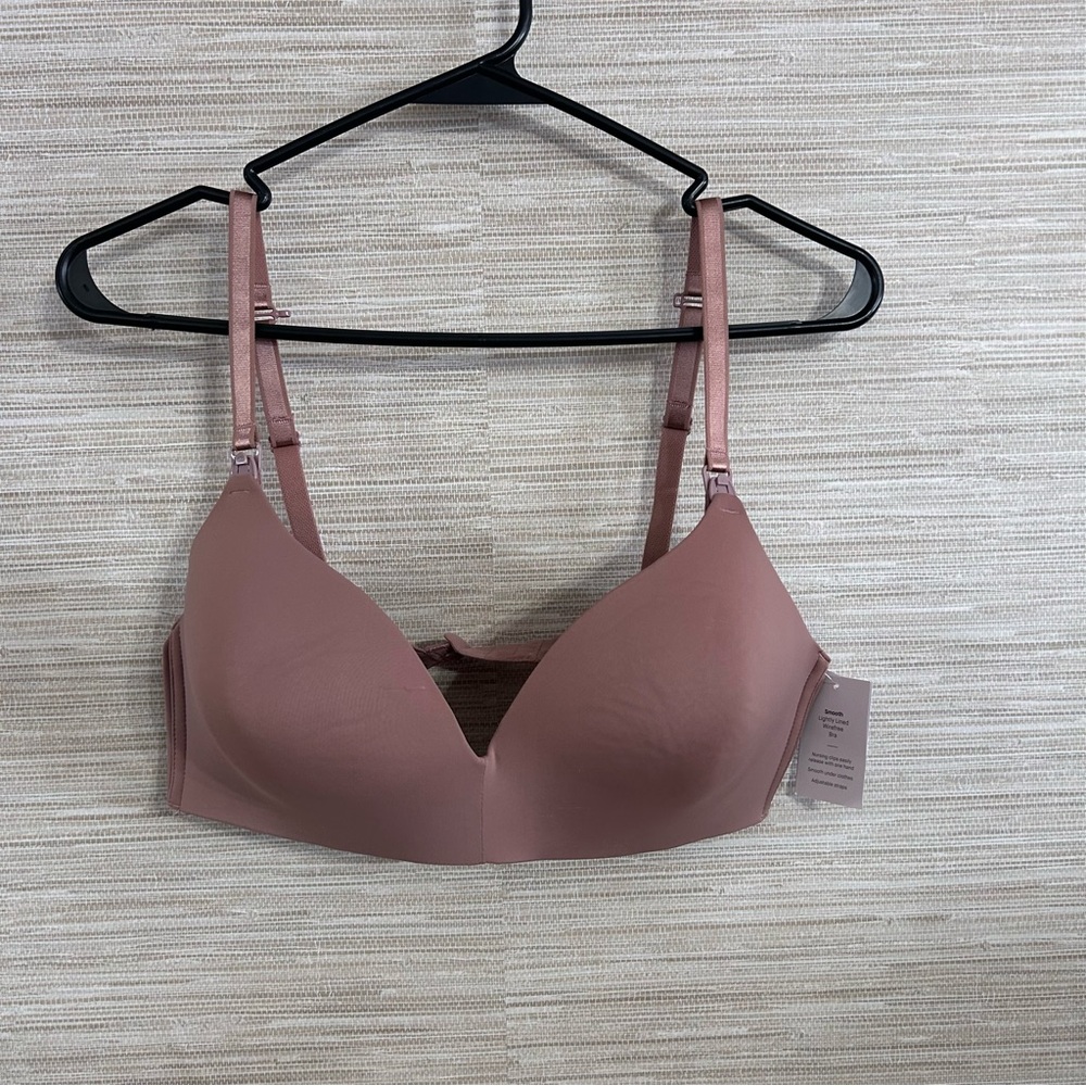 Auden nursing bra Smooth lightly lined wire free women's size 36D NWT